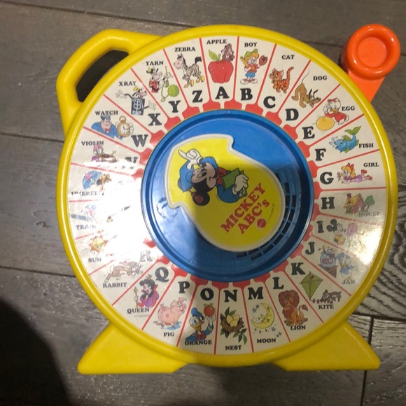 Mattel Other - Vintage 🤩Mattel See 'N Say Mickey ABC's 1984 Orange & Yellow Rare 1980's